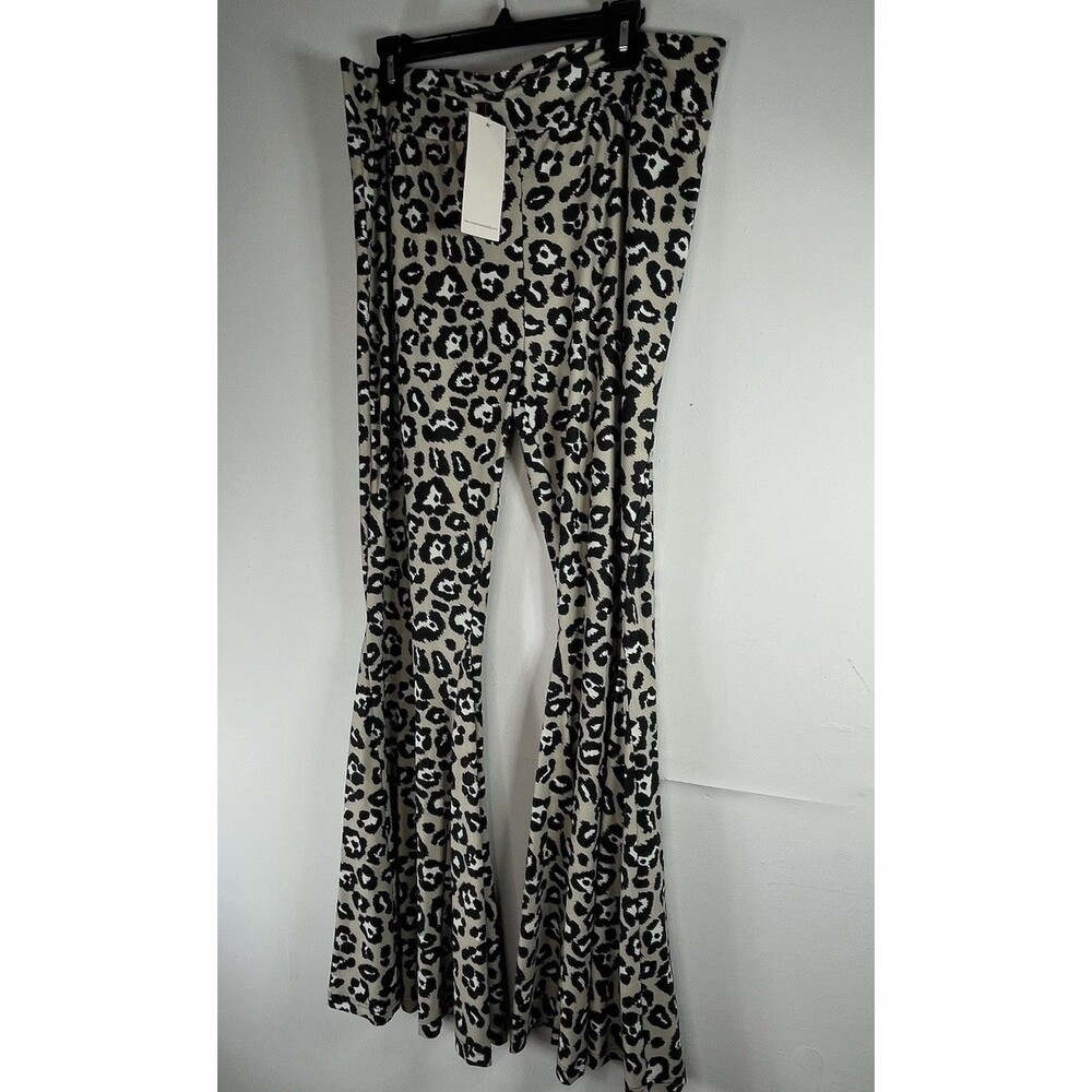 Crazy Train NWT 3x Bell Bottoms Leopard Flare Retro Boutique 2Fly